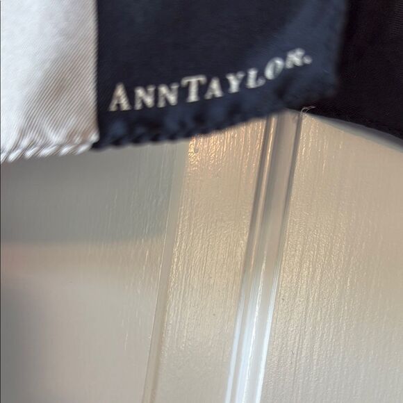 ANN TAYLOR Multicolor Geometric Silk Vintage Scarf Pink Black Cream Gray Oblong - Picture 3 of 5